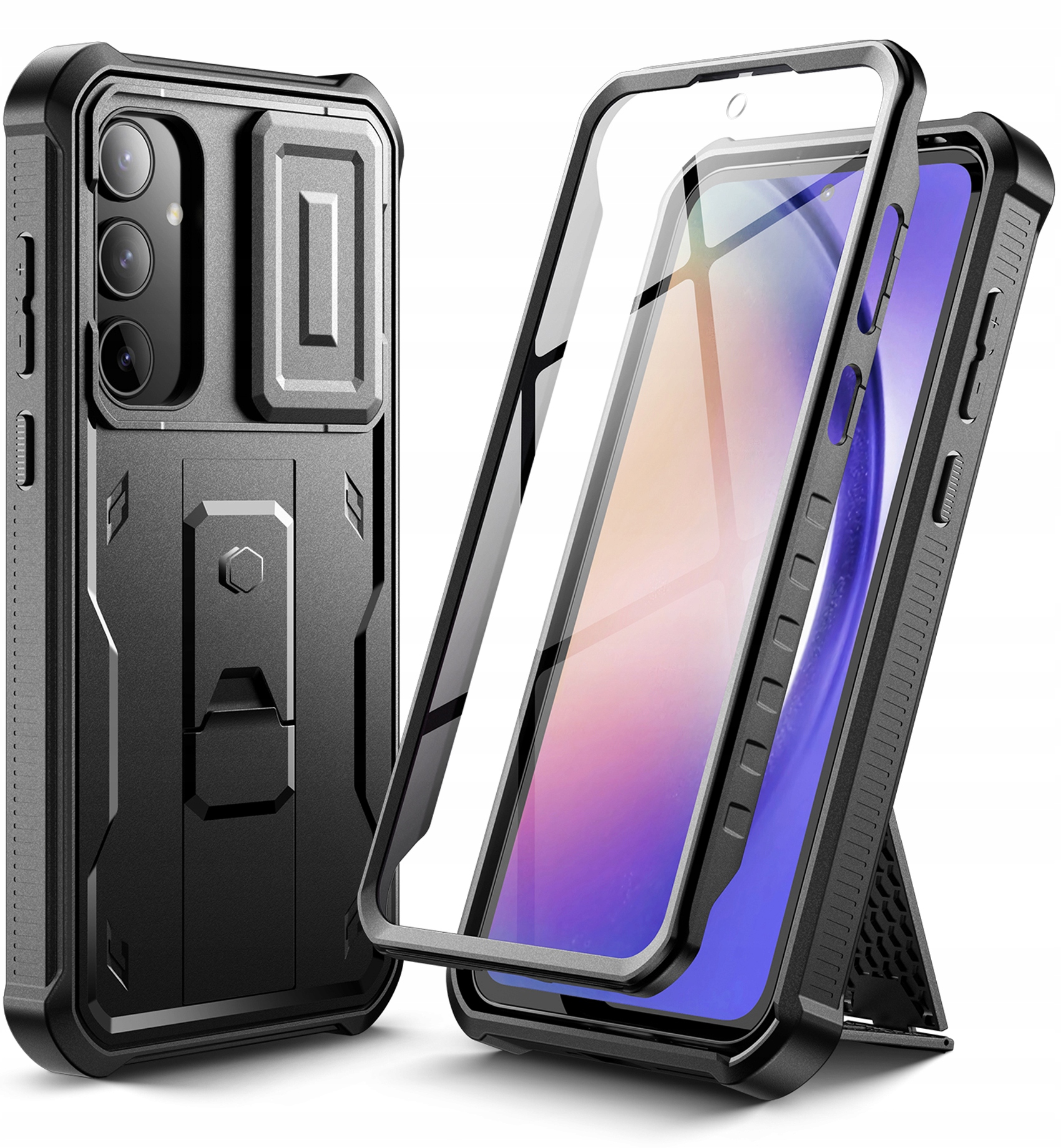 Technické ochranné puzdro pre Samsung Galaxy A55 5G Kevlar Cam+ čierne